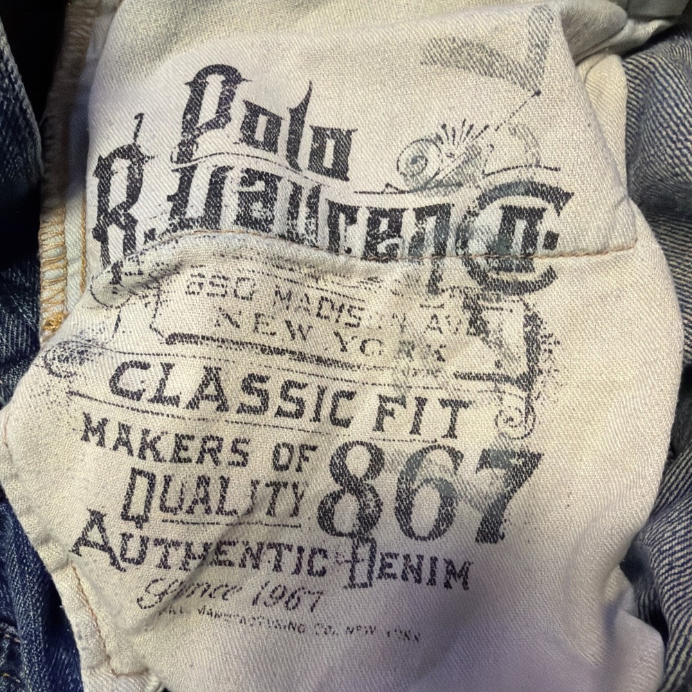 Vintage Polo Ralph Lauren Jeans Mens 32x30 Classic 867 Straight Leg Y2K Denim - Picture 3 of 9